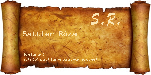 Sattler Róza névjegykártya