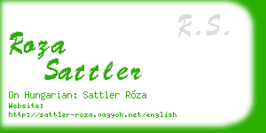 roza sattler business card